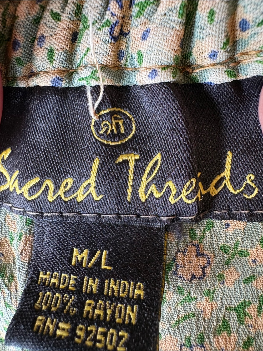 Vintage 90s Sacred Threads Patchwork Floral Maxi Skirt sz M/L Boho Fairycore - Picture 3 of 6